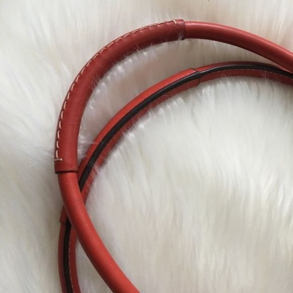 Coach Hamptons Signature C Orange Leather Purse - Picture 6 of 15